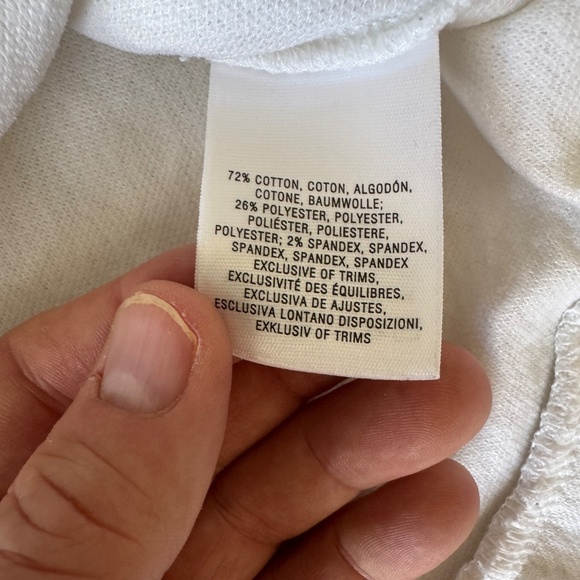 Anthropologie Postmark Short Sleeve Textured‎ Peplum Top White Small Scoop Neck - Picture 7 of 13